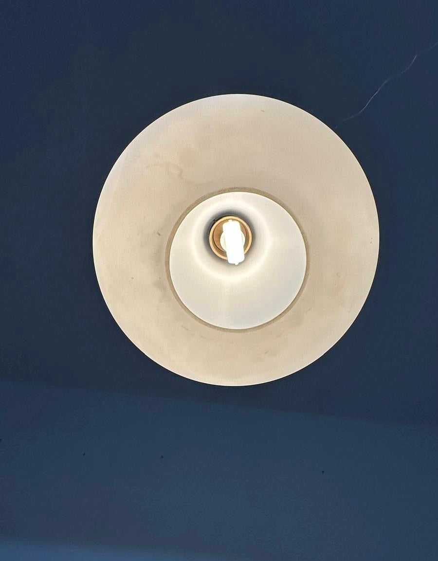 Danish Mid Century Opaline Glass Pendant