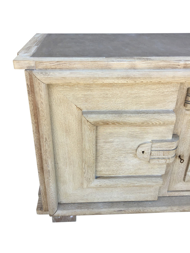 French Oak Buffet  with Cement Top