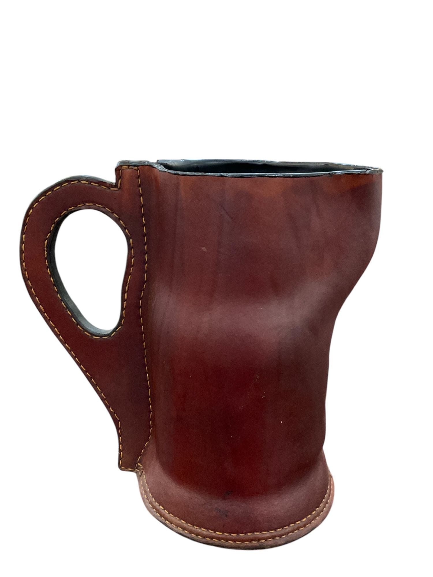 Pristine 19th Century Leather Pitcher