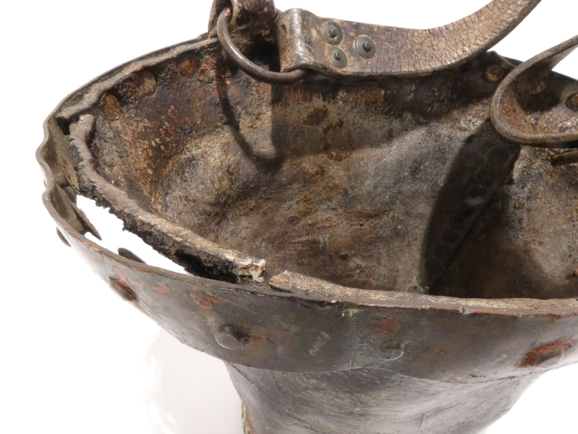 19th Century Leather and Metal Fire Pail