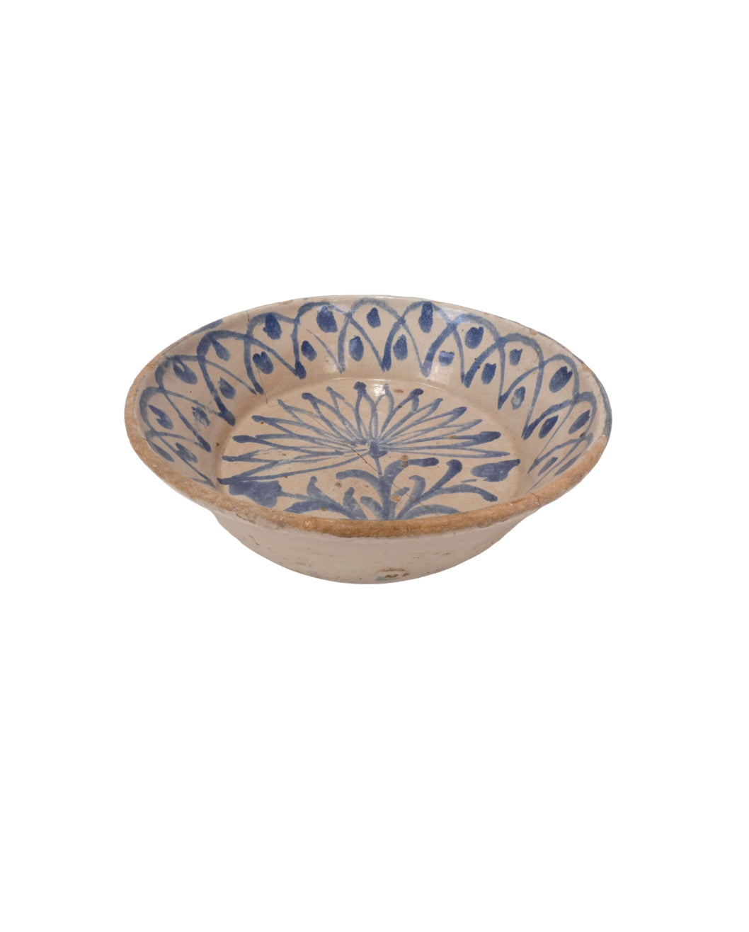 19th Century Blue and White Spanish Lebrillo Bowl