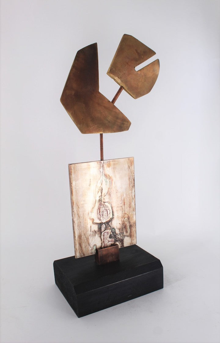 Limited Edition Mixed Metals Modernist Sculpture