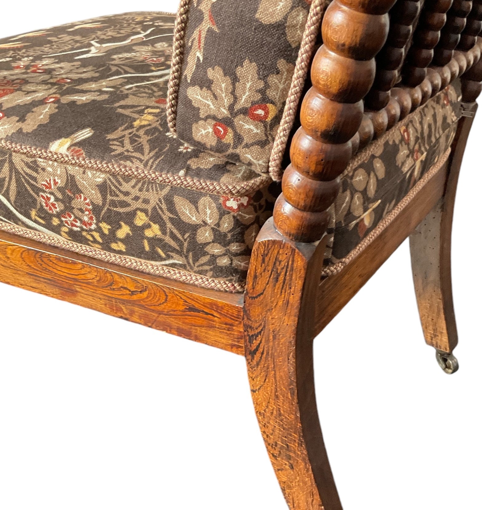 Single 19th Century English Bobbin  Arm Chair