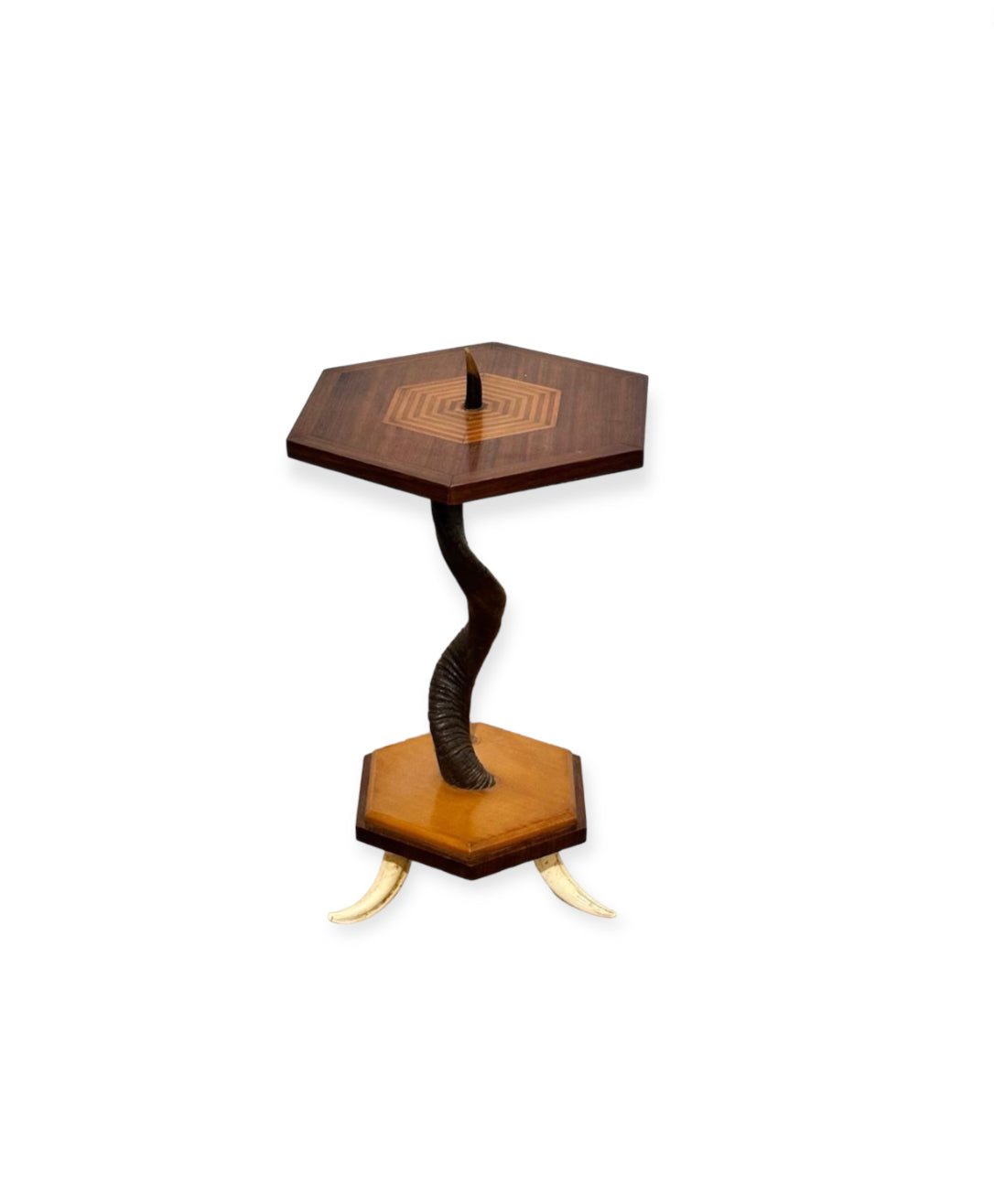 Very Unusual French Side Table with Horn Feet