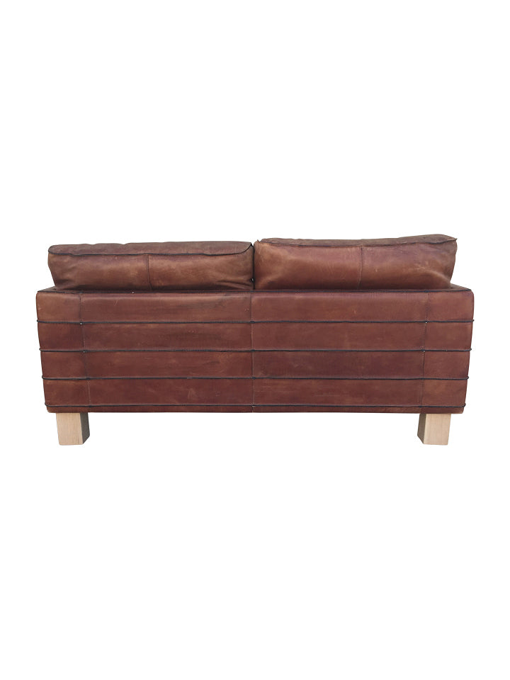 French 1970's Leather Love Seat