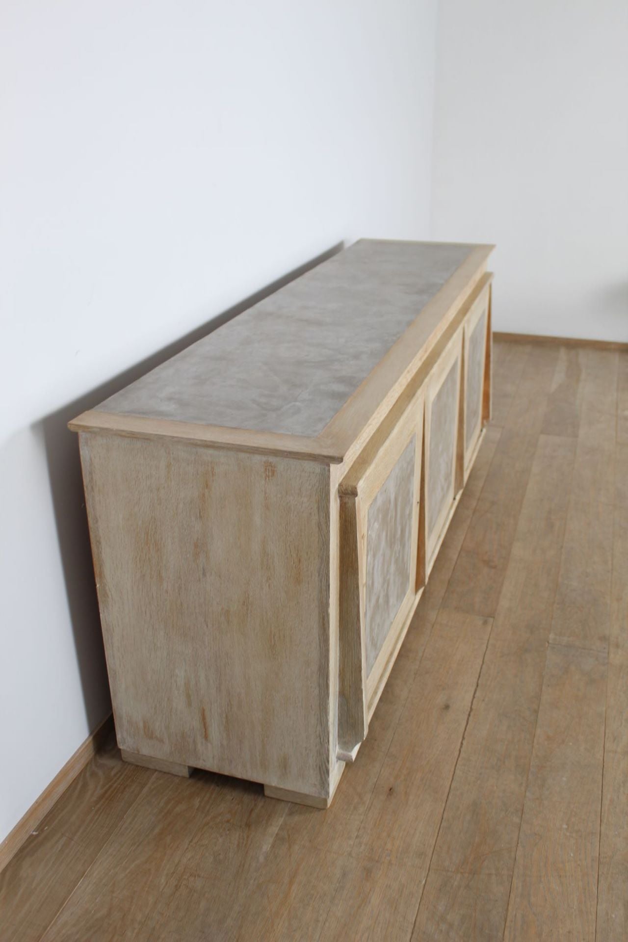 19th Century Oak Sideboard Cement Top and Doors