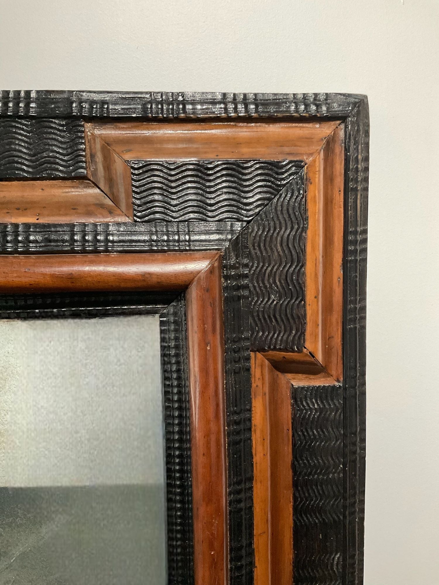 French Ebonized Wood Mirror