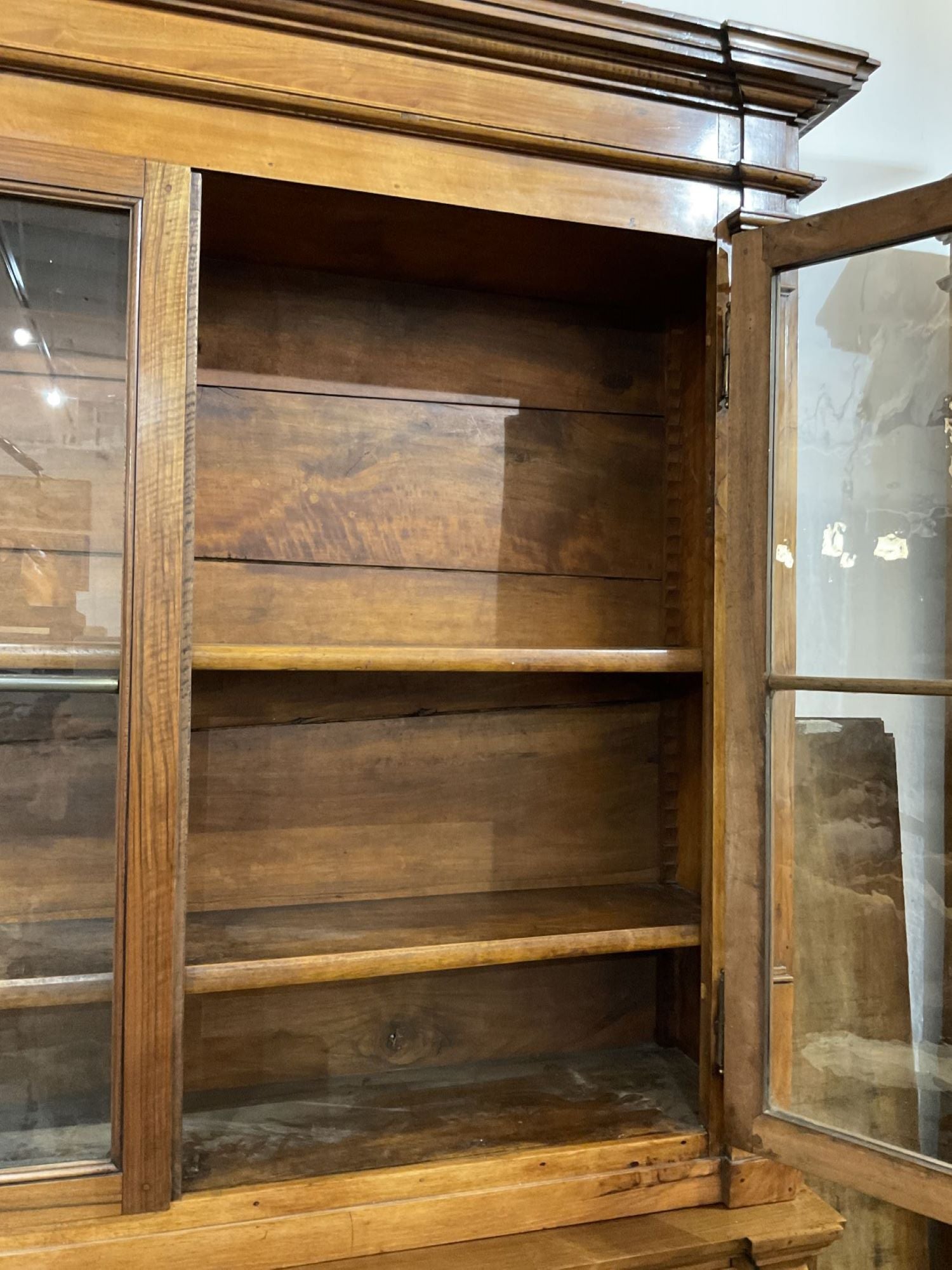 Neo Classic 18th Century Italian Walnut Bookcase