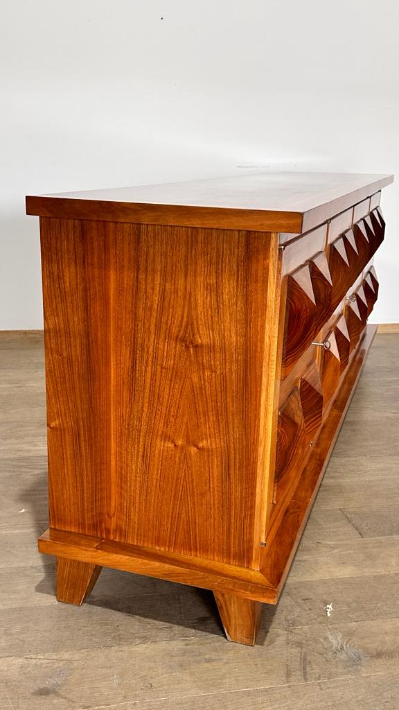 Stunning 1950's Jacques Adnet Walnut Sideboard