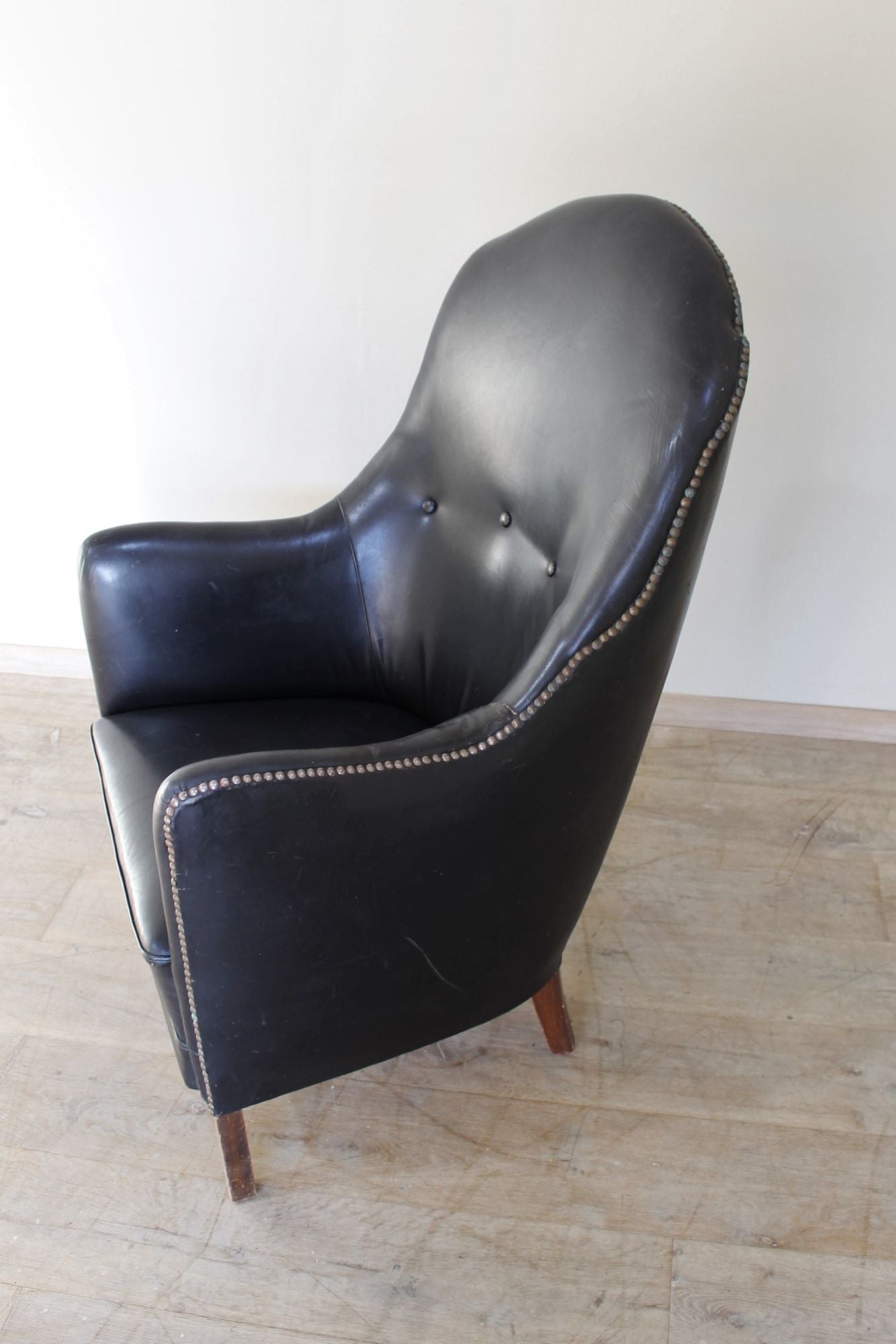 Vintage Danish Leather Arm Chair