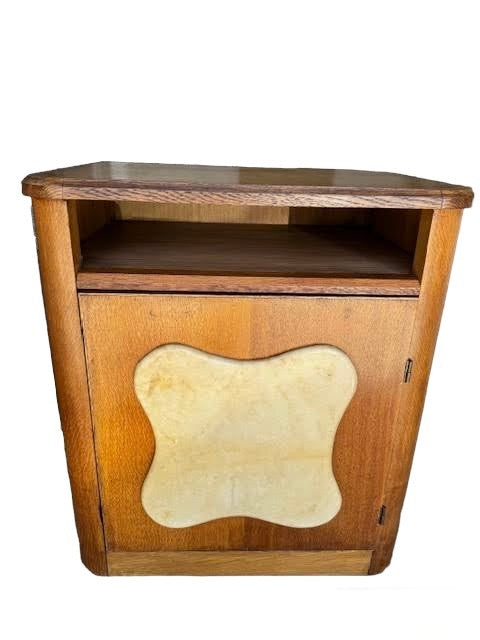 Pair of French Parchment Nightstands