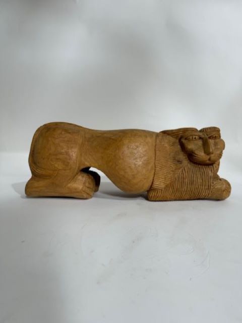 Fantastic Danish Carved Wood Cat