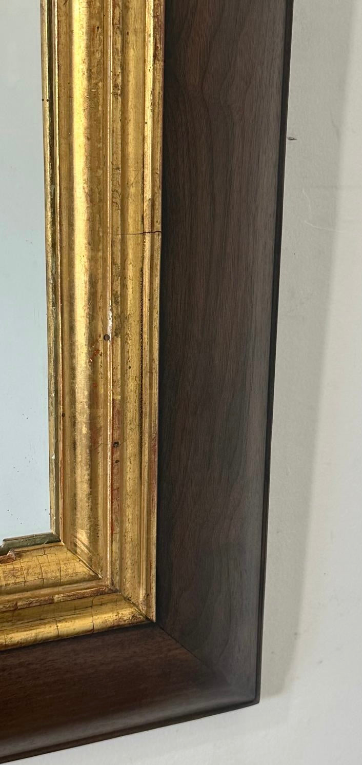 Limited Edition Walnut and 18th Century Gilt Wood Mirror