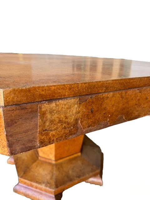 1940's French Burl Octagonal Center Table