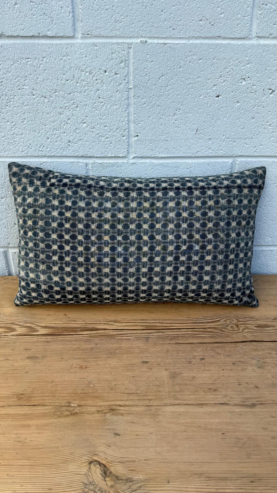 Vintage Japanese Indigo Textile Pillow