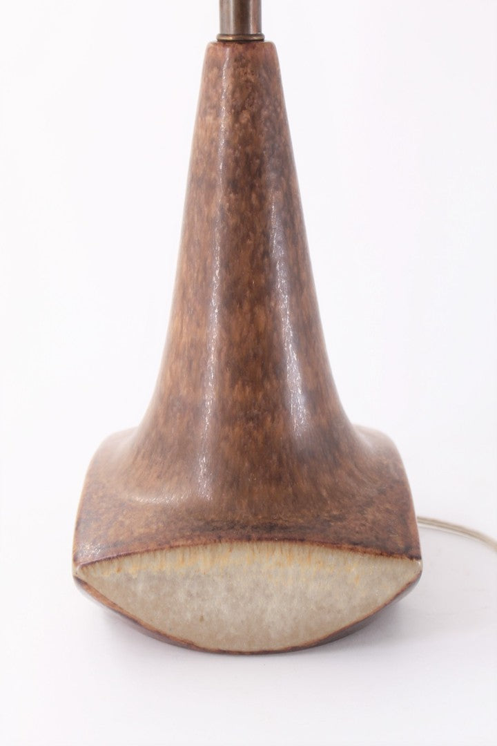 Vintage Danish Brown Ceramic Lamp