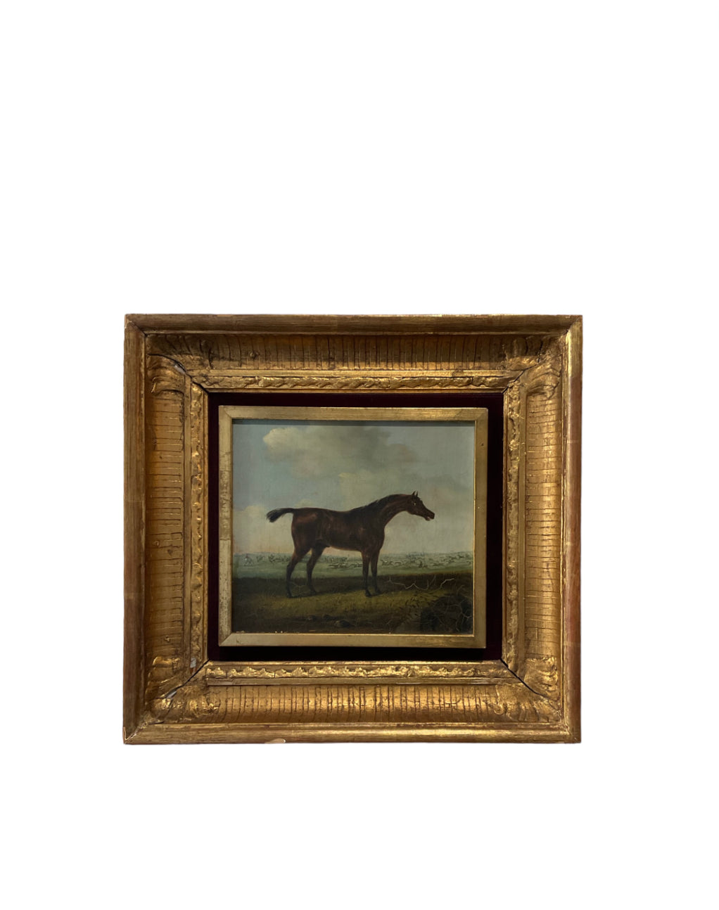 Danish 19th Century Painting Portrait of a Horse