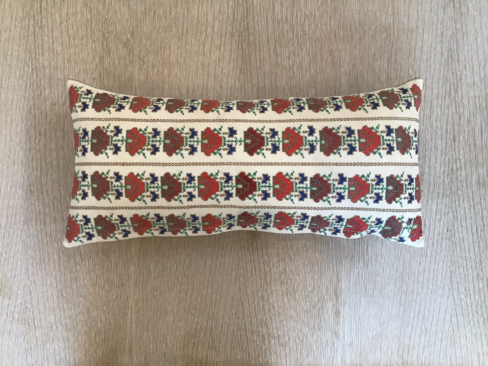 18th Century Turkish Silk Thread Embroidery Pillow