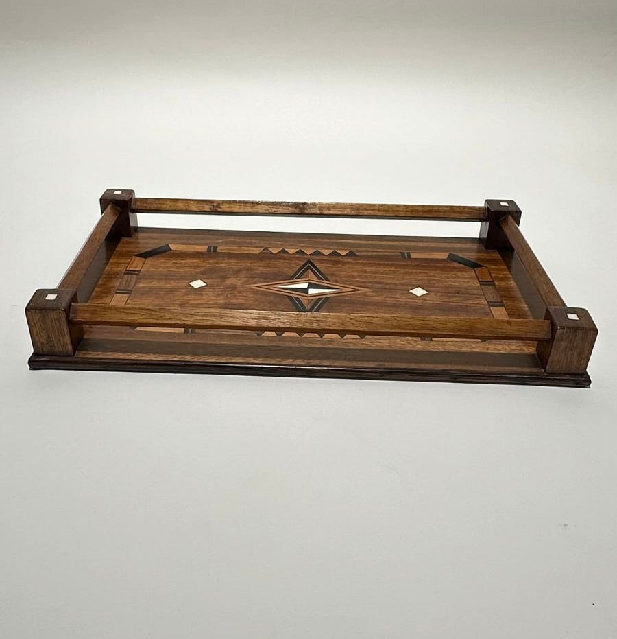 Large Inlaid Wood Tray