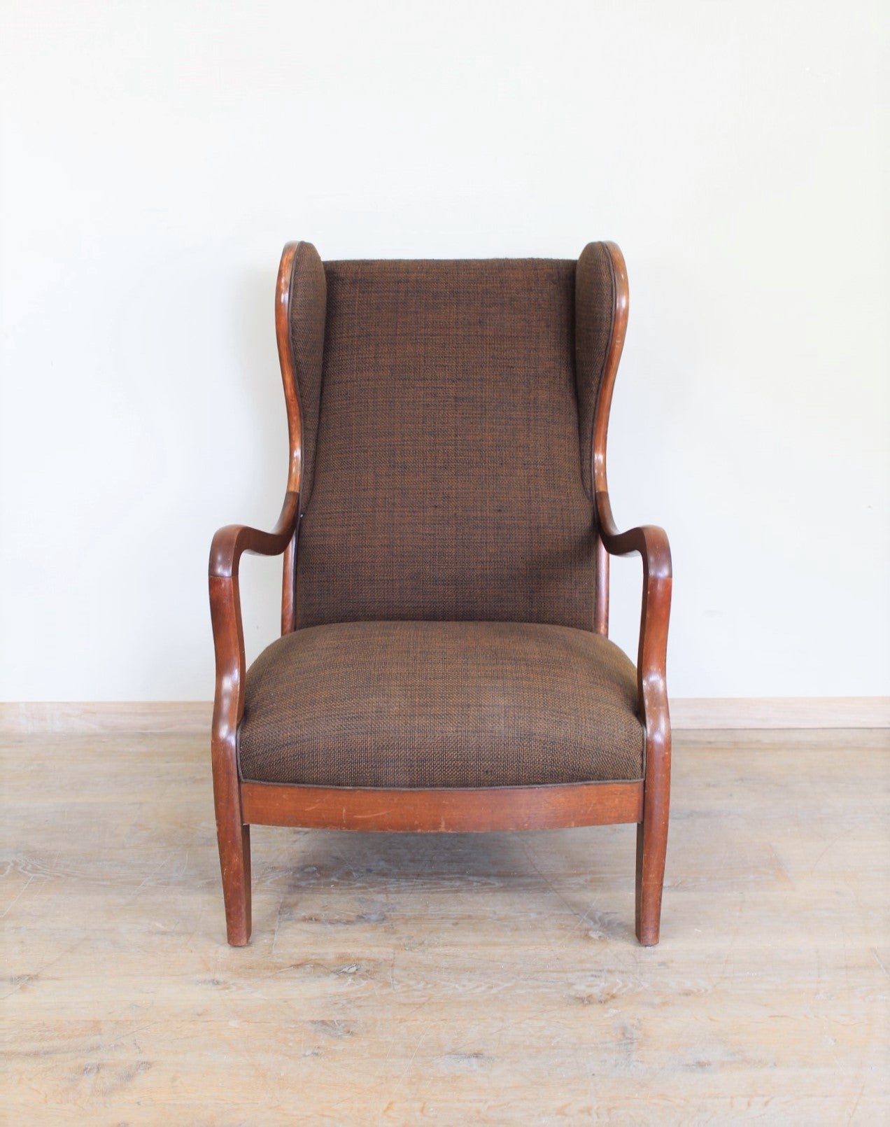 Single Mid Century Danish Wingback Arm Chair