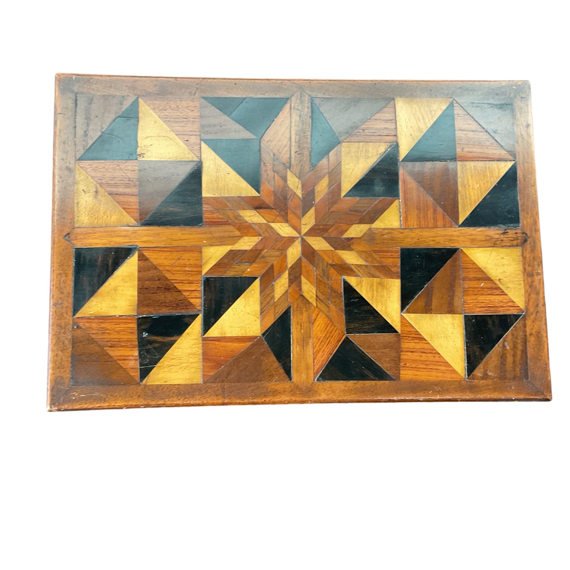 Large 19th Century English Inlaid Wood Box