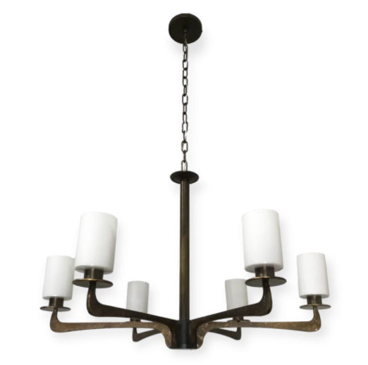 Lucca Studio Hardin Chandelier With Opaline Shades