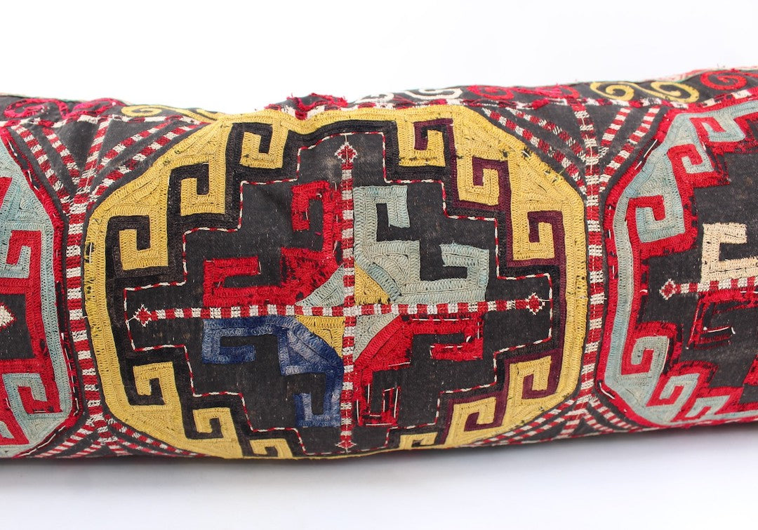 18th Century Turkish Textile Extra Large Lumbar Pillow