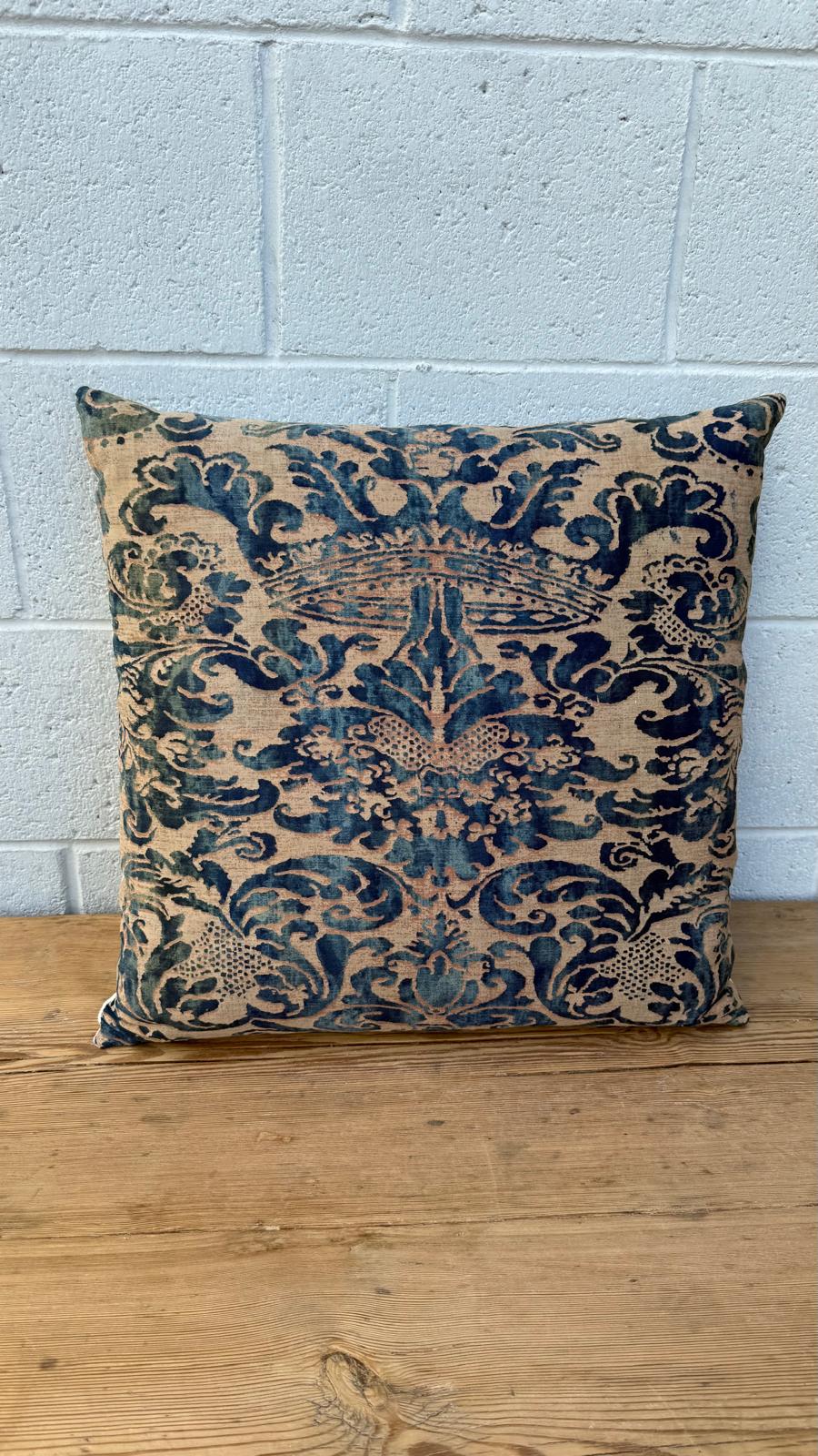 19th Century Fortuny Textile Pillow