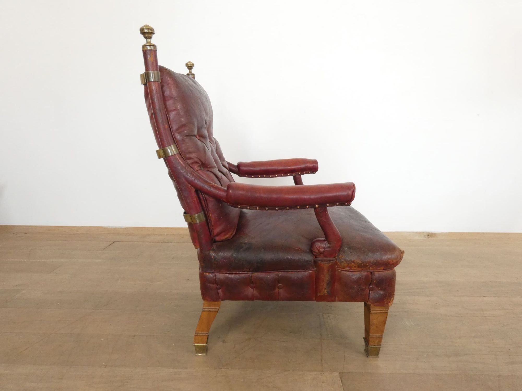 19th Century English Leather Chair