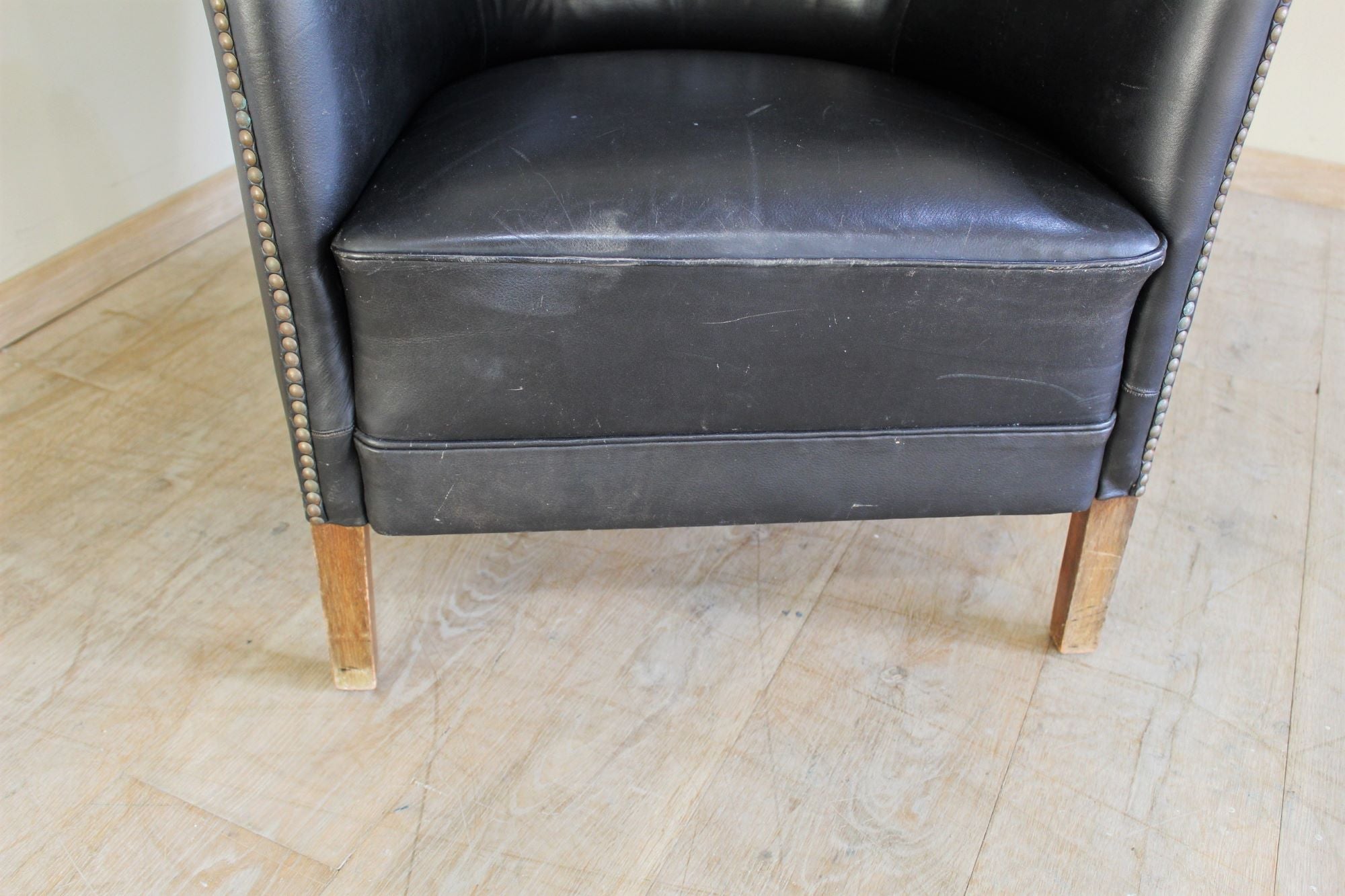 Vintage Danish Leather Arm Chair