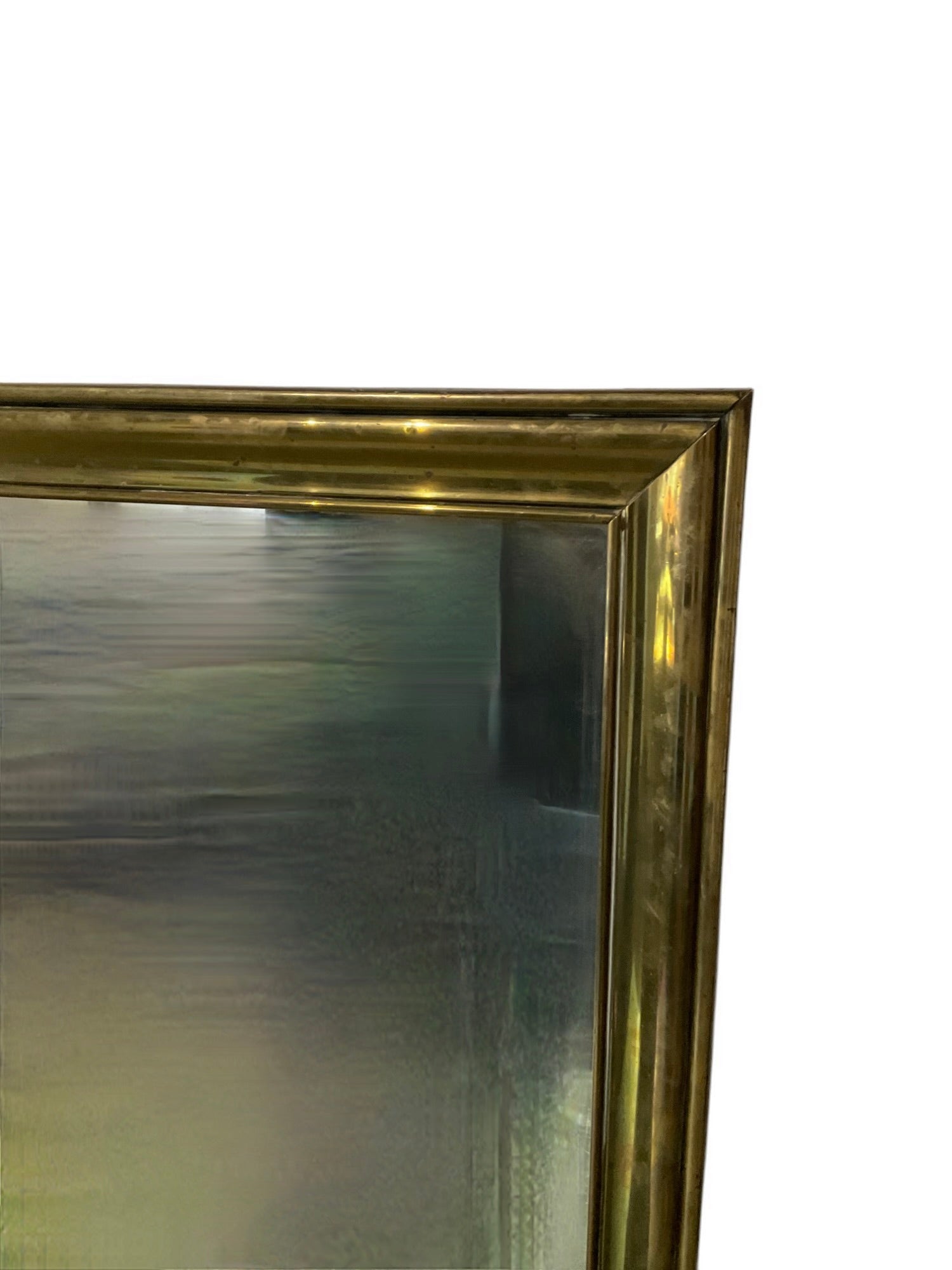 Large Scale French Brass Bistro Mirror