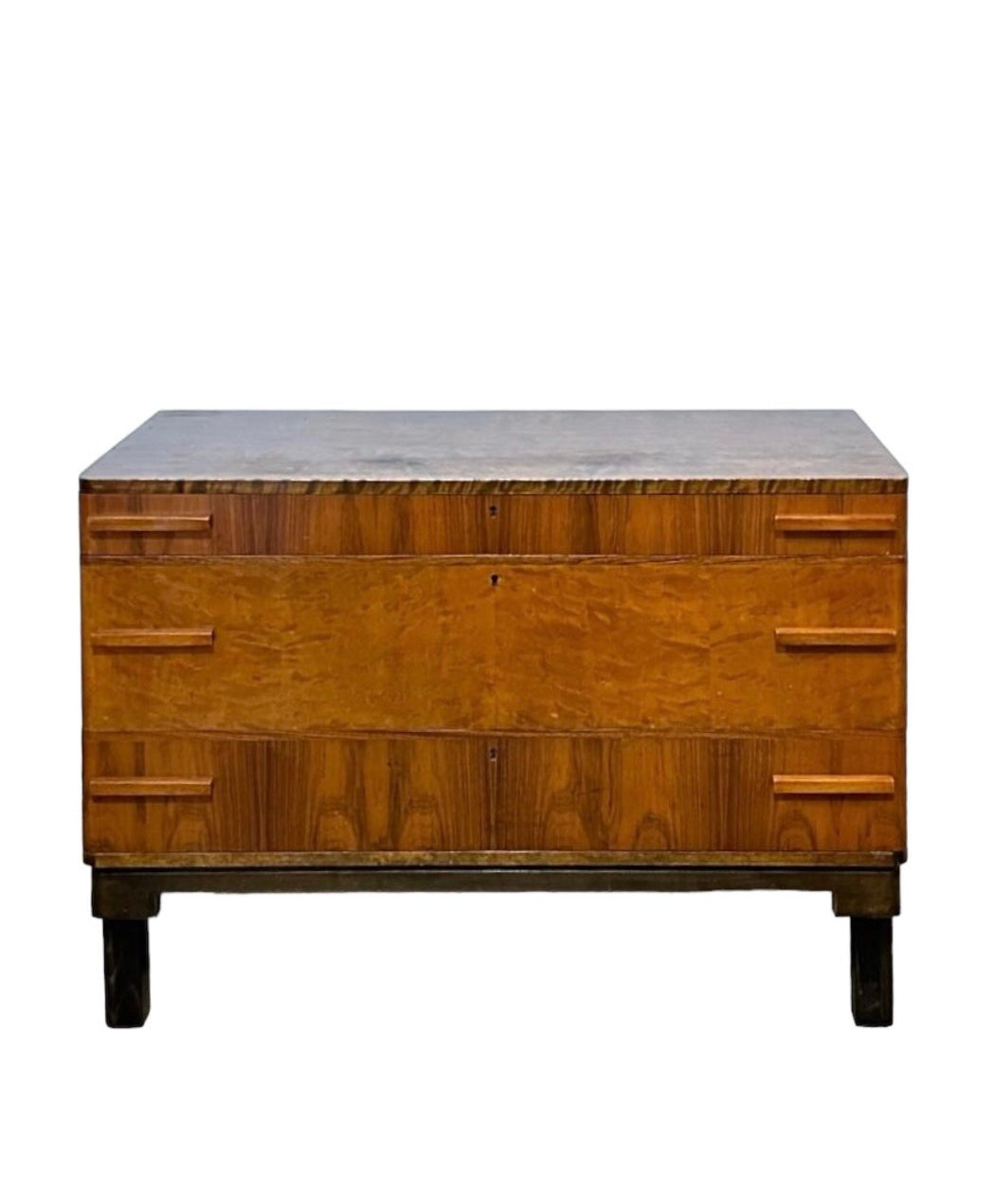 Danish 1930's Burl Wood Commode