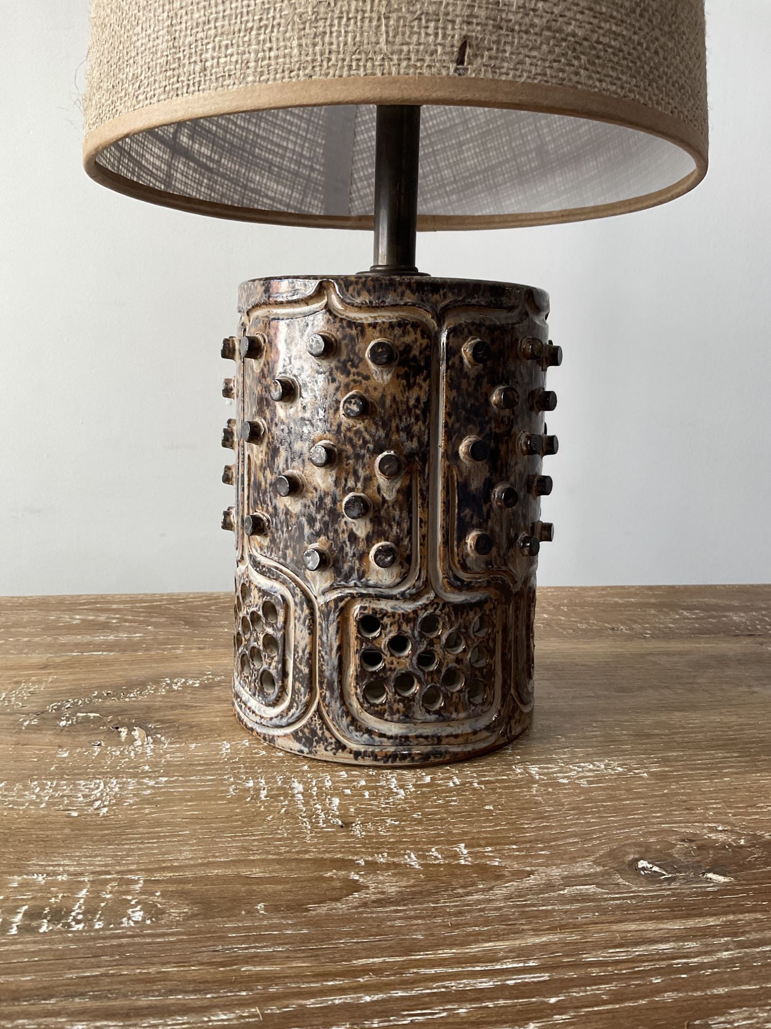 Vintage Danish Studio Pottery Lamp