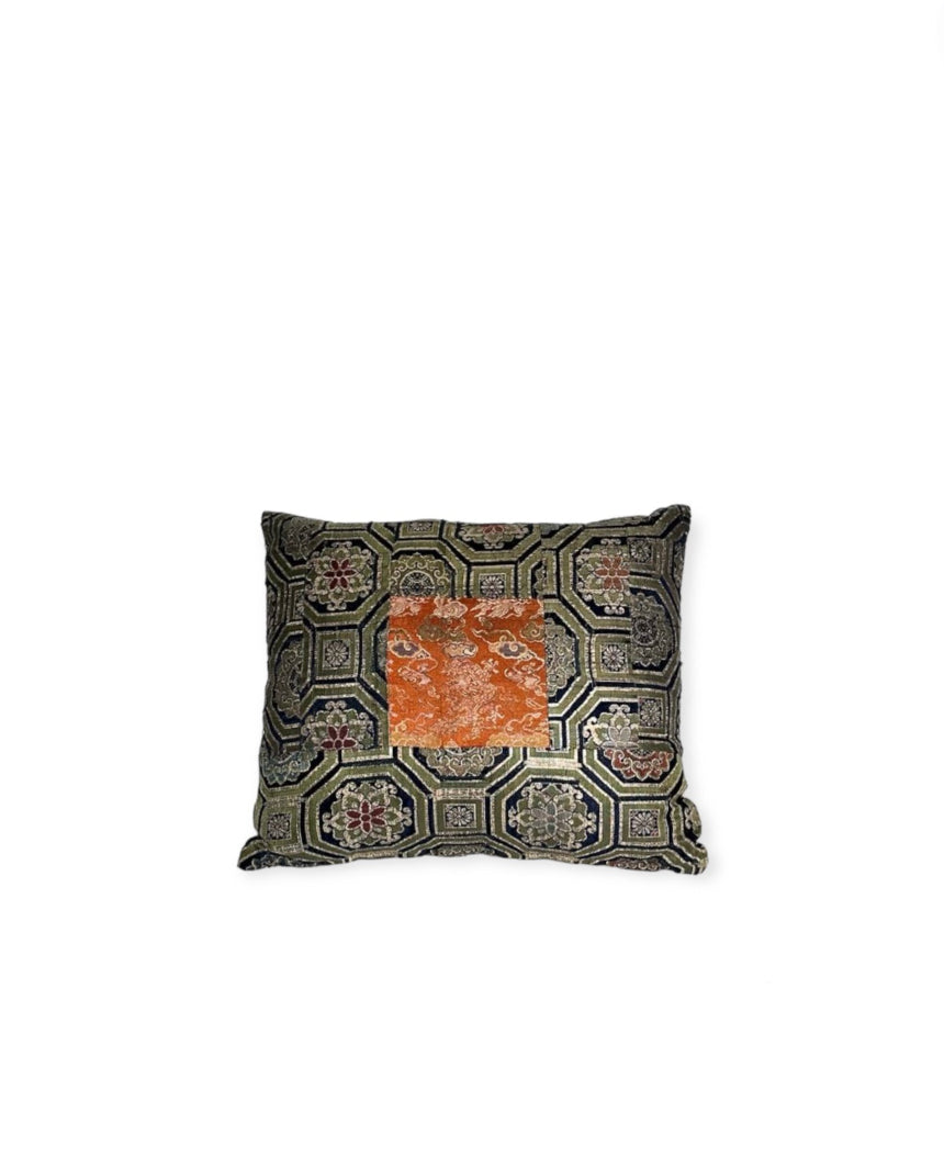 Antique Japanese "Kesa" Textile Pillow