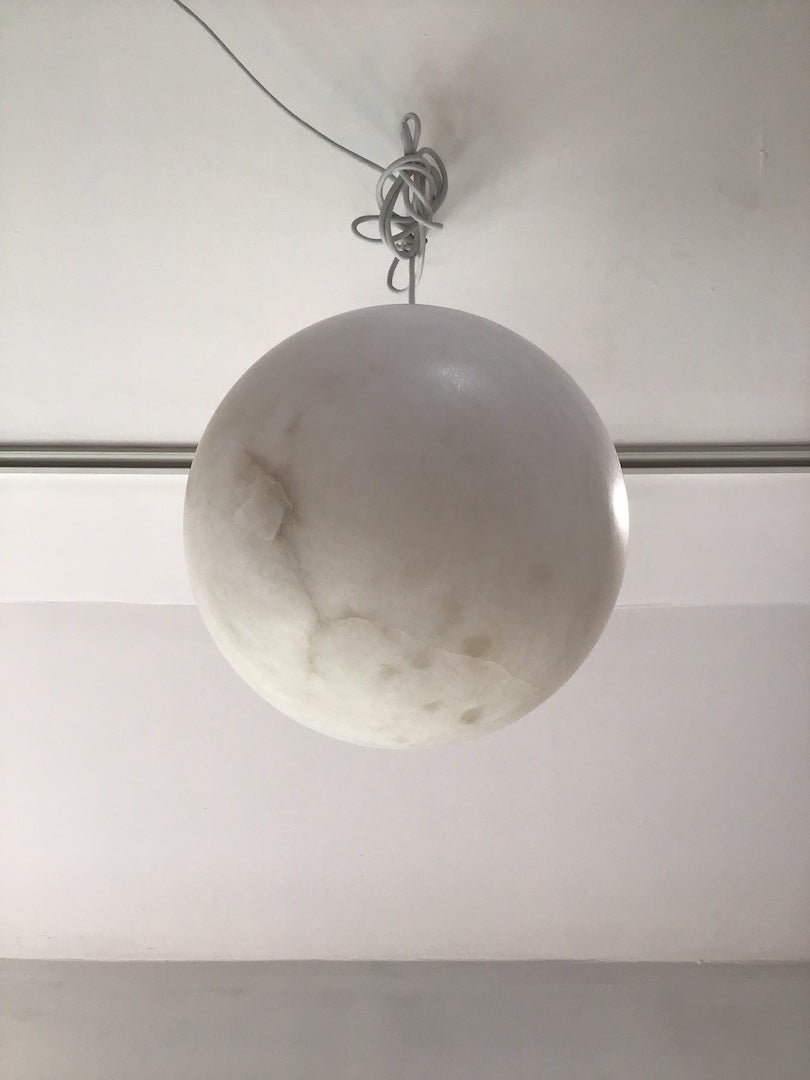 Handmade French Alabaster Globe Pendant