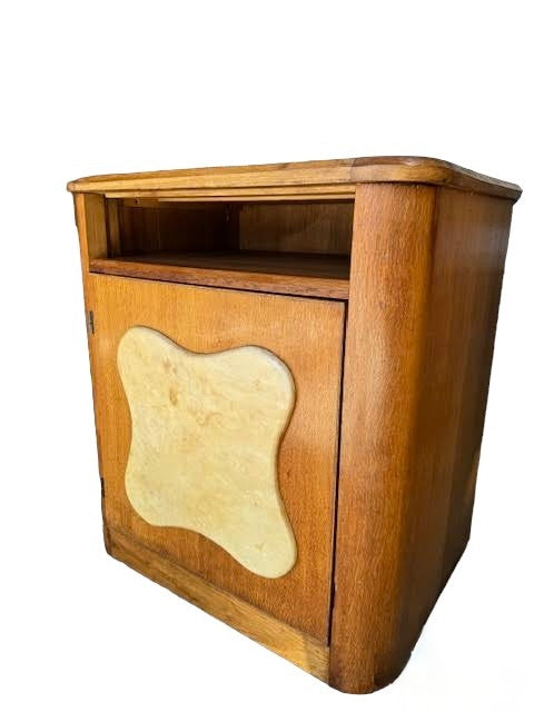 Pair of French Parchment Nightstands