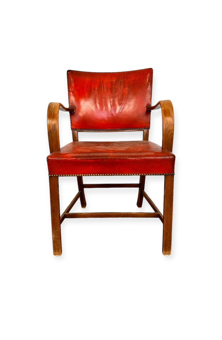 Early Fritz Hansen Leather Arm Chair