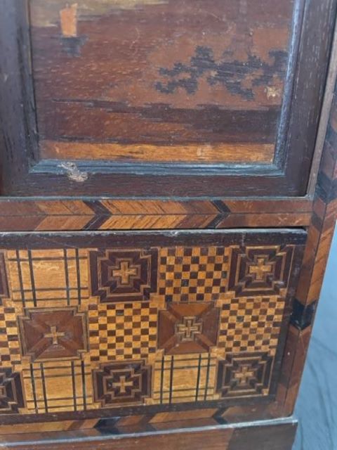 Fine Japanese Tansu with various wood inlays.