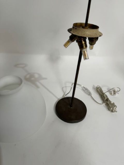 Mid Century French Opaline Desk Lamp