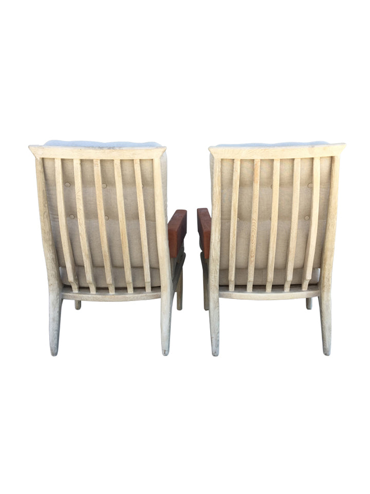 Pair of Guillerme et Chambron Arm Chairs