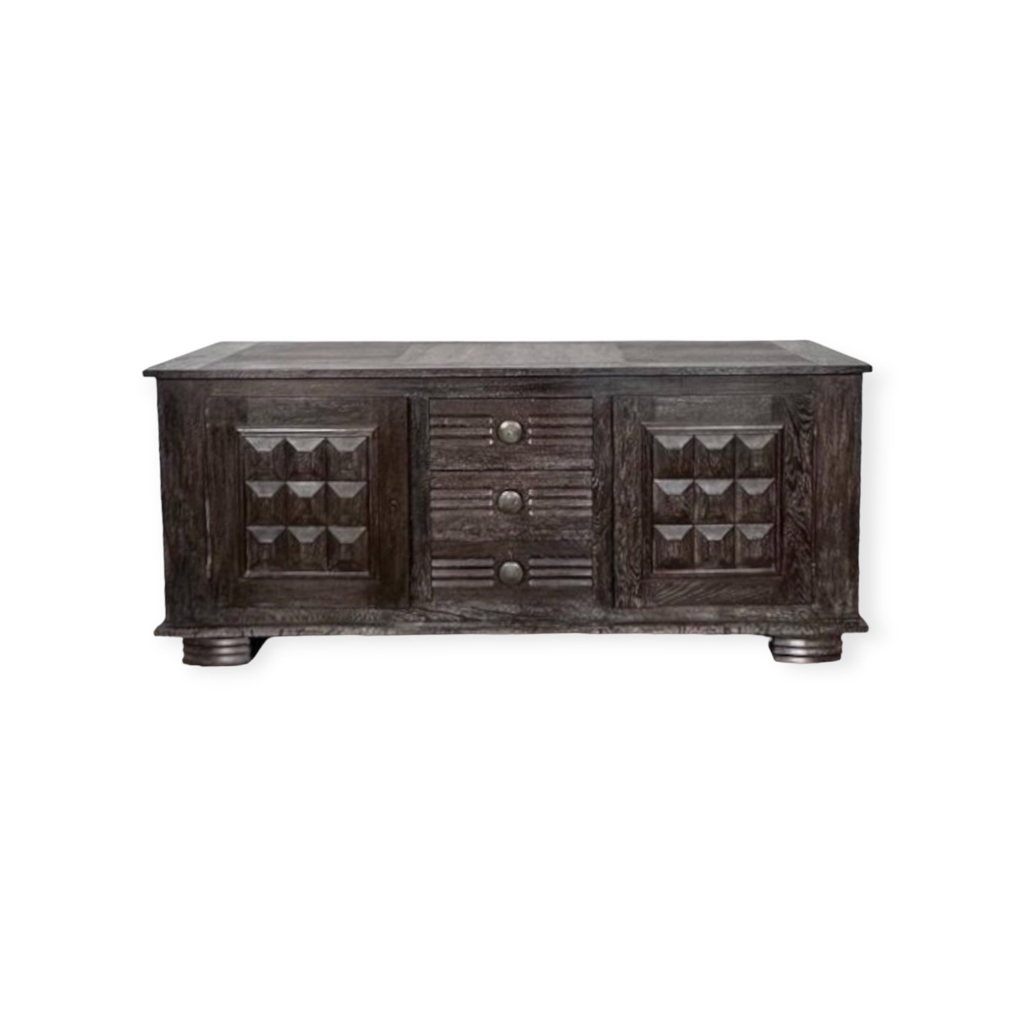 French Dark Cerused 1940's Sideboard