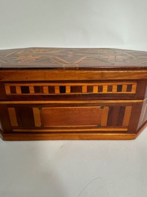 American 19th Century Inlaid Hardwood Box