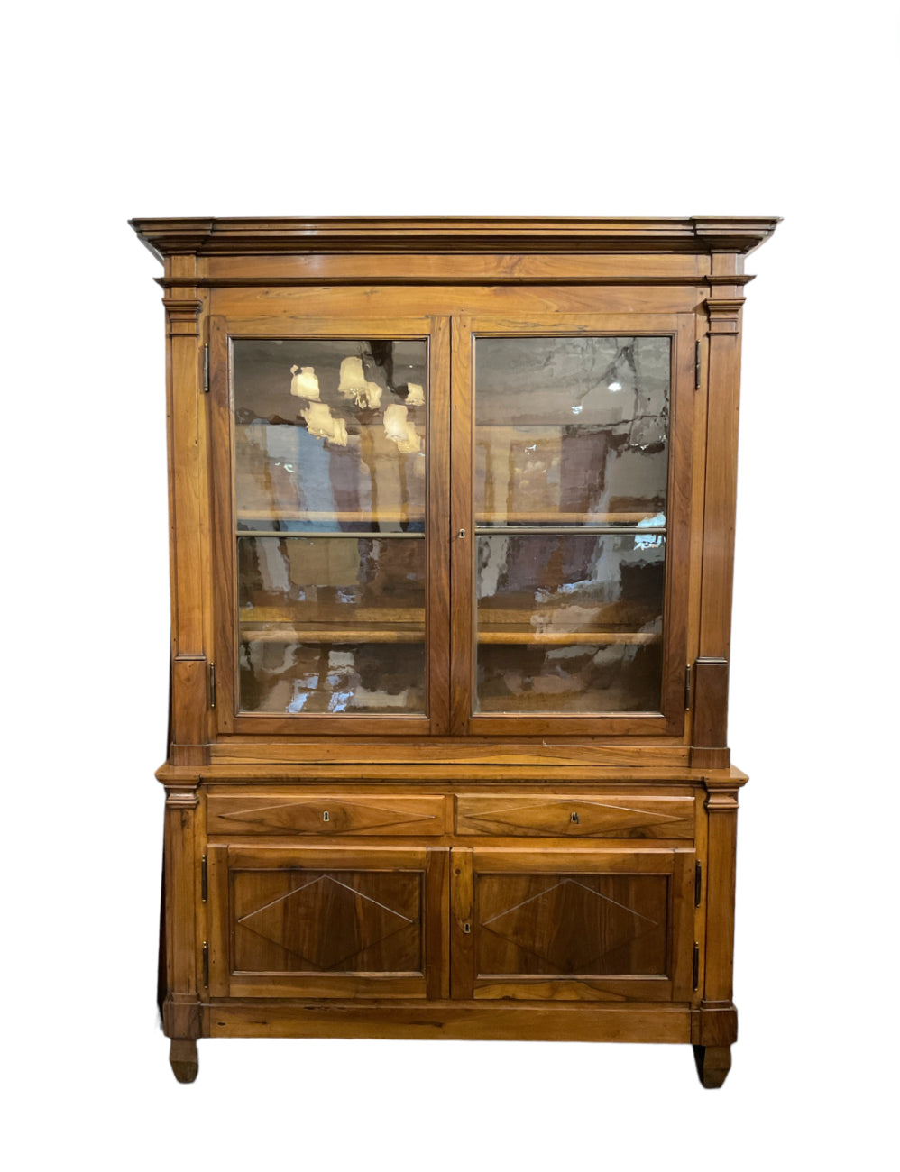 Neo Classic 18th Century Italian Walnut Bookcase