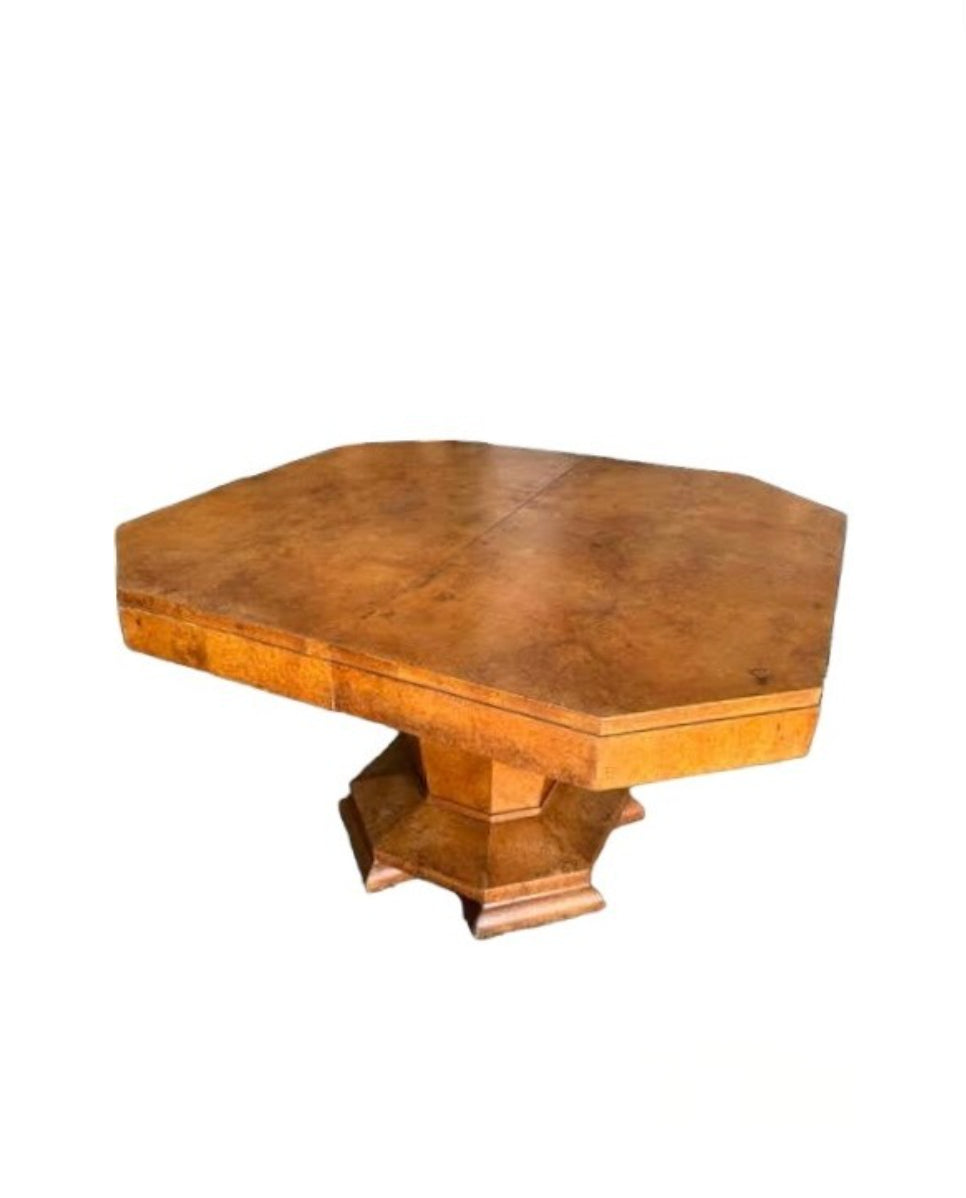 1940's French Burl Octagonal Center Table