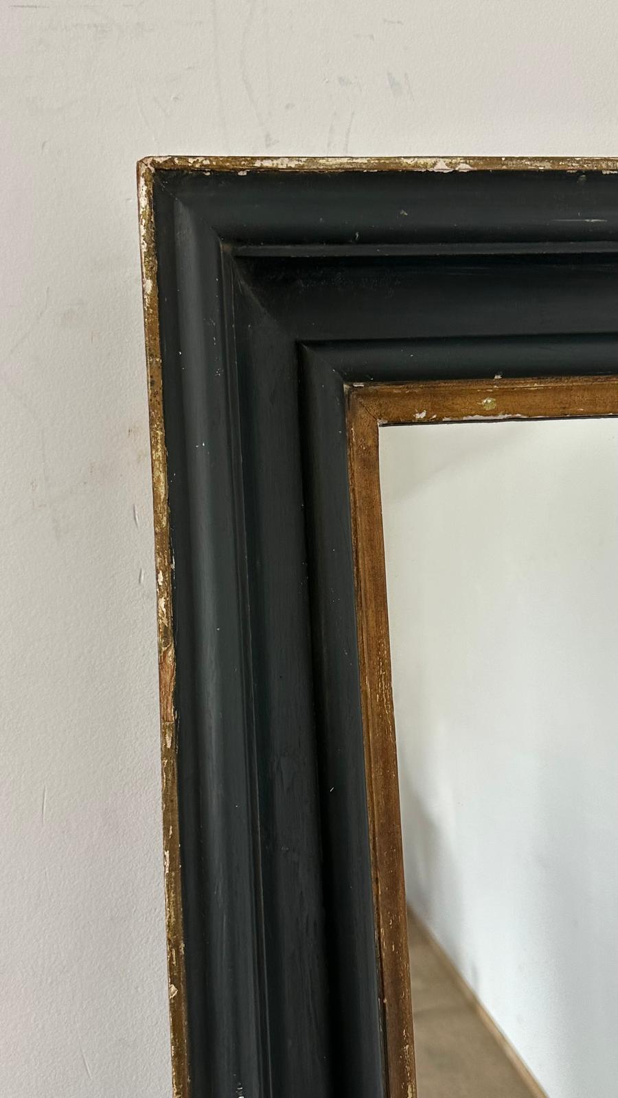 Large 19th Century Spanish Ebonized Mirror