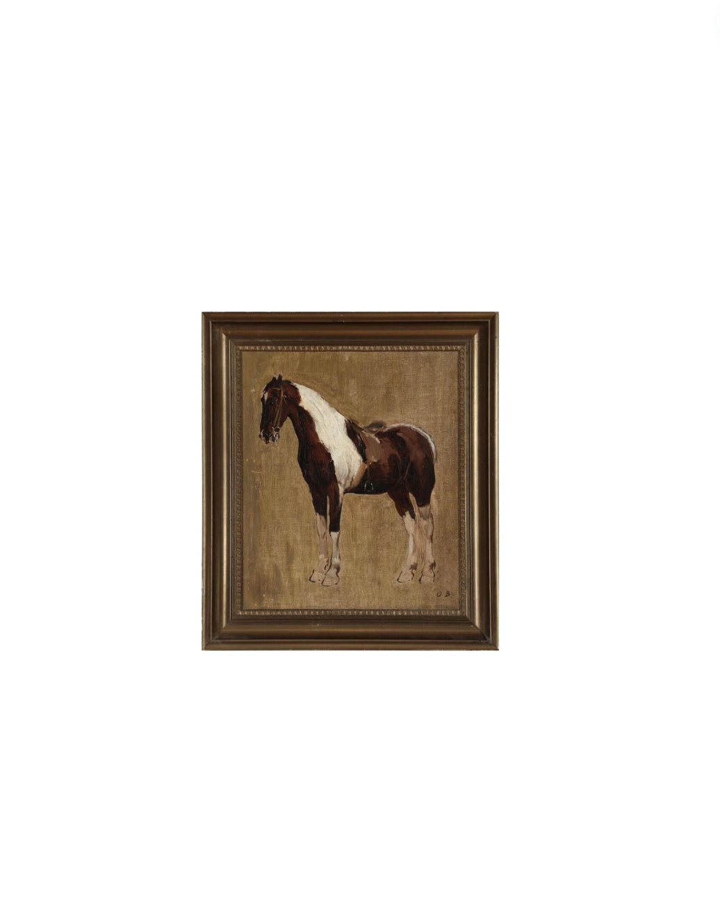 19th Century Danish Oil Painting of a Horse