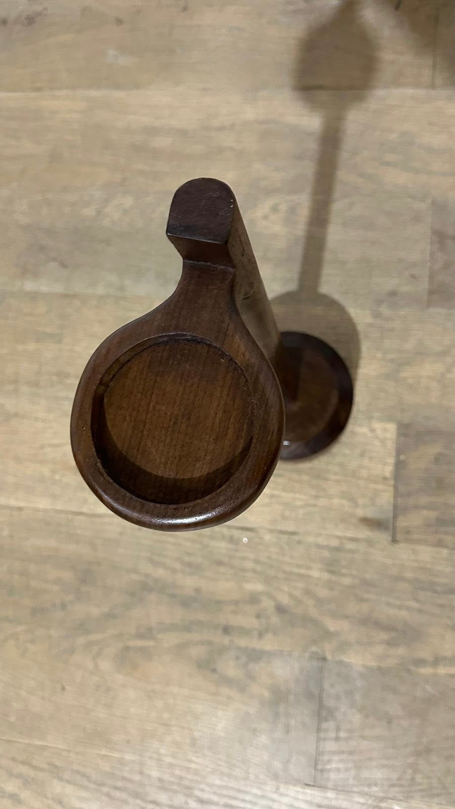 Lucca Studio Carlo Walnut "Cup" Holder On Stand