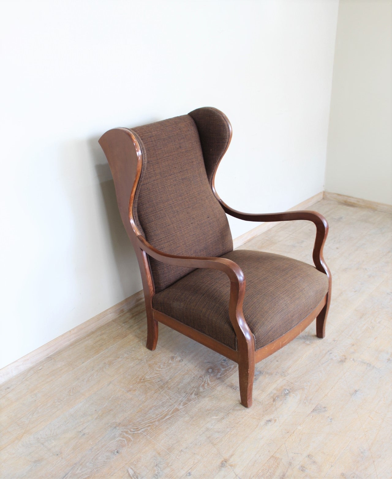 Single Mid Century Danish Wingback Arm Chair