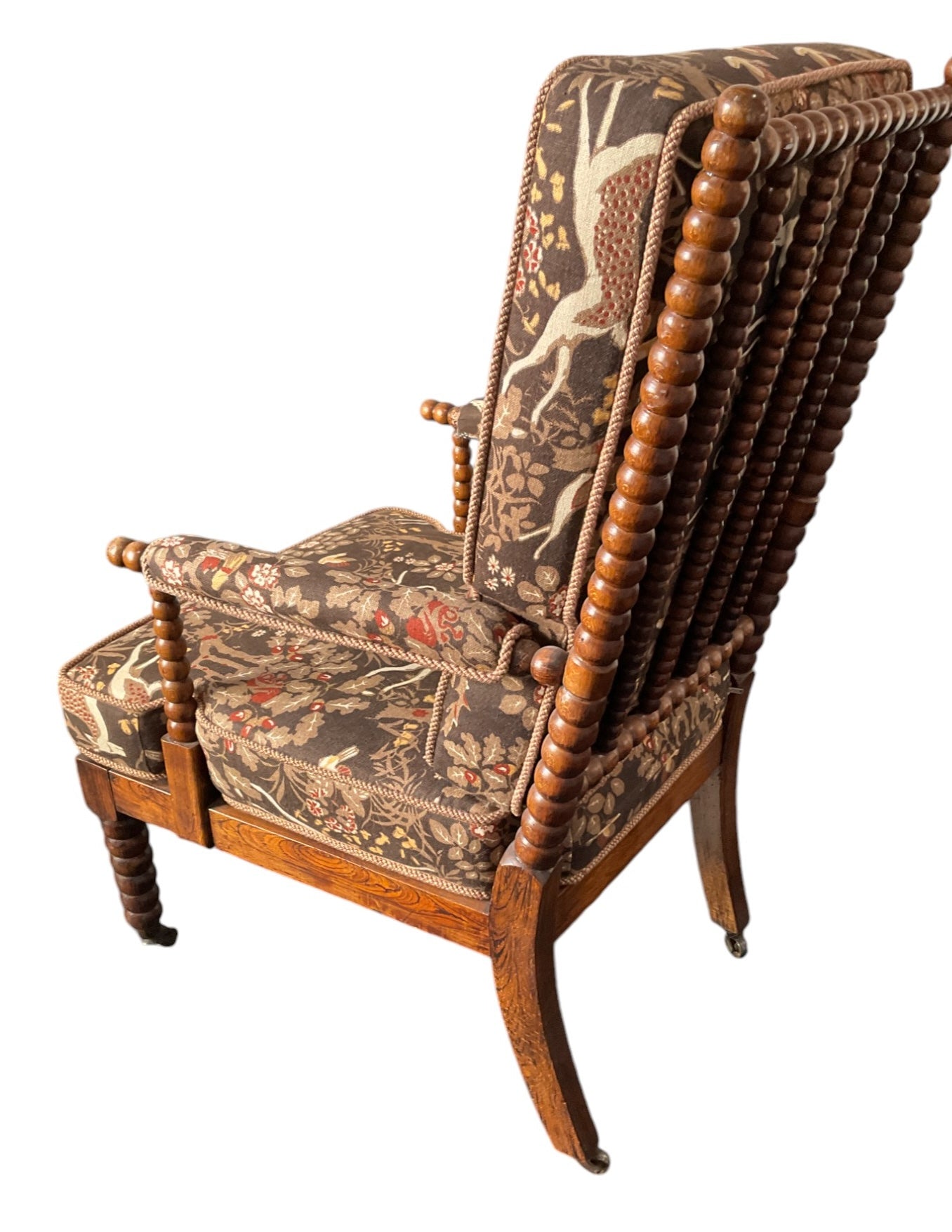 Single 19th Century English Bobbin  Arm Chair