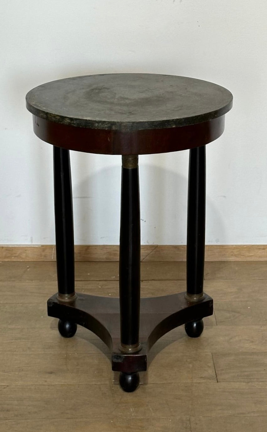 French Empire Side Table with Marble Top